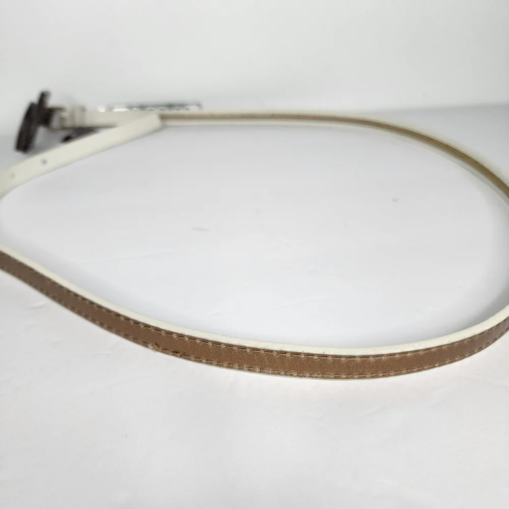MICHAEL KORS White Leather Belt NWT.